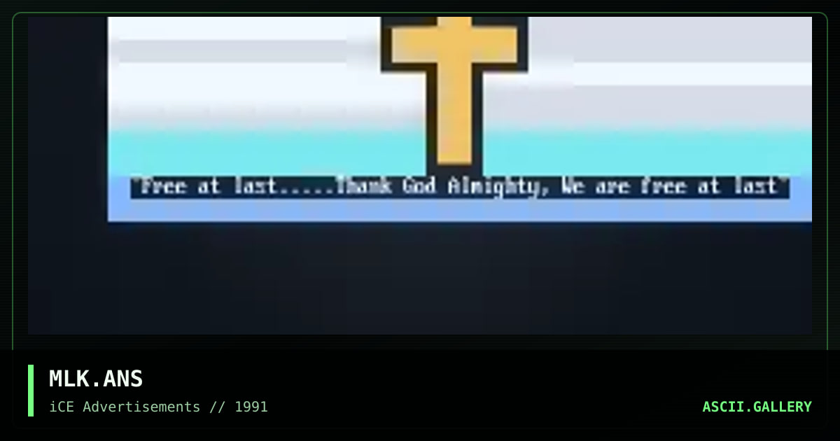MLK.ANS, by unknown, 1992