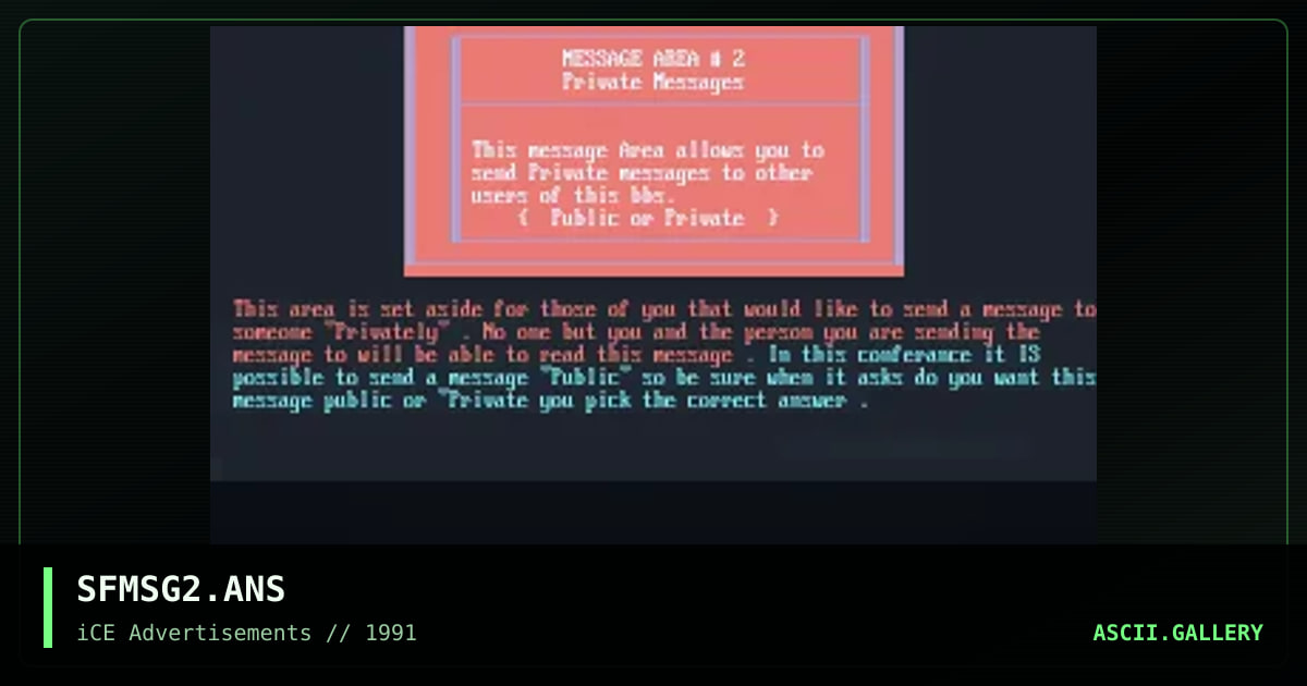 SFMSG2.ANS, by unknown, 1992