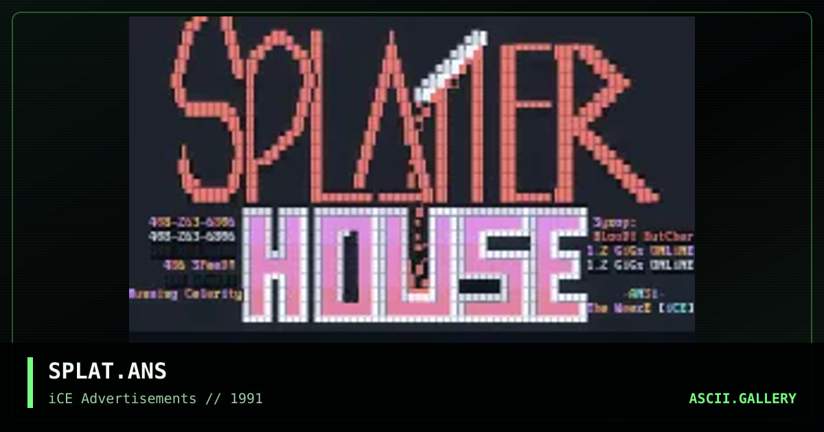 SPLAT.ANS, by the weeze, 1992