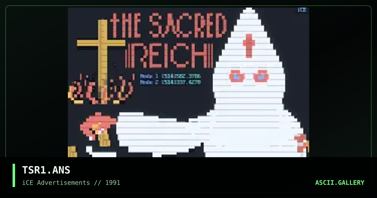 TSR1.ANS, by some dickhead, 1992