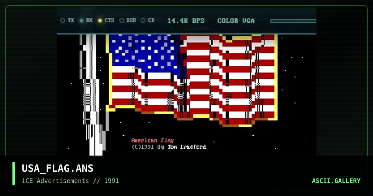 USA_FLAG.ANS, by tom bradford, 1992