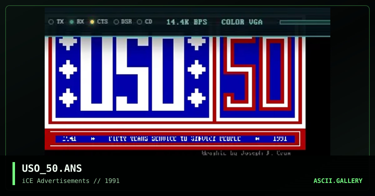 USO_50.ANS, by joseph crum, 1992