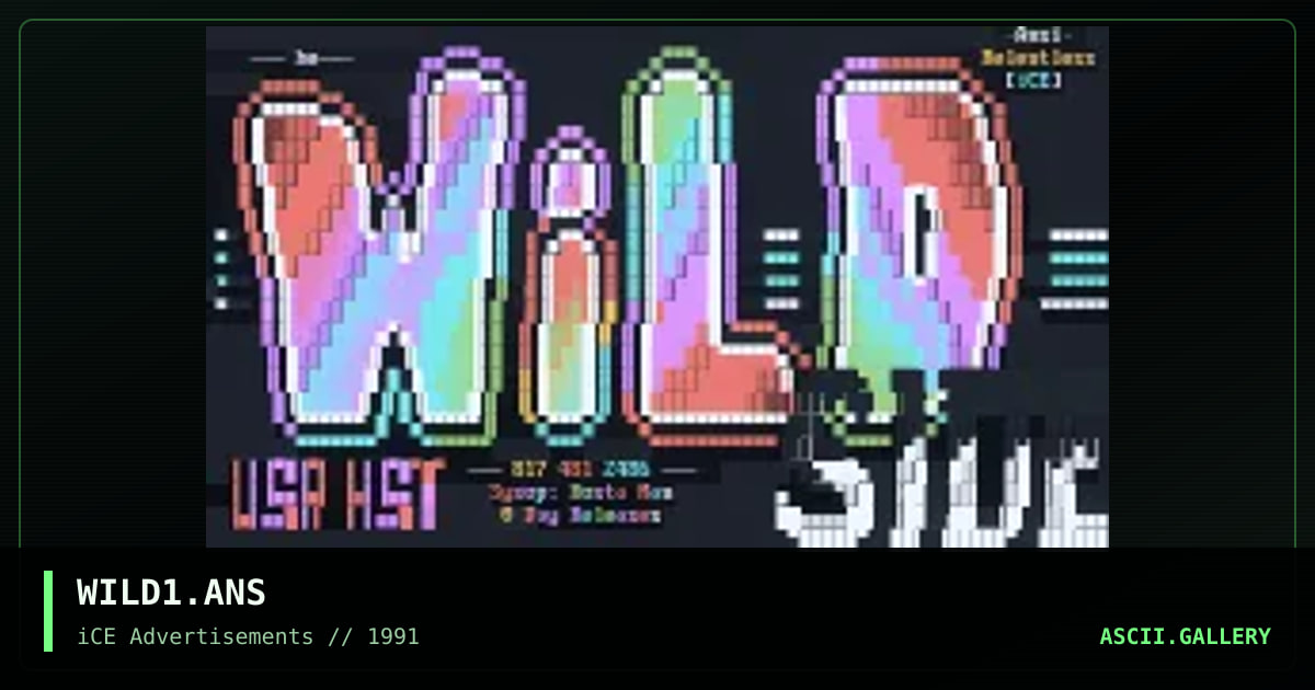 WILD1.ANS, by relentless, 1992