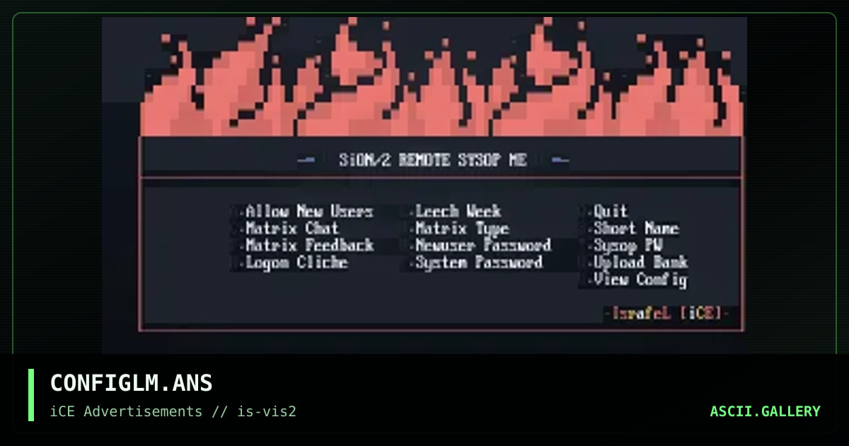 CONFIGLM.ANS, by israfel, 1993