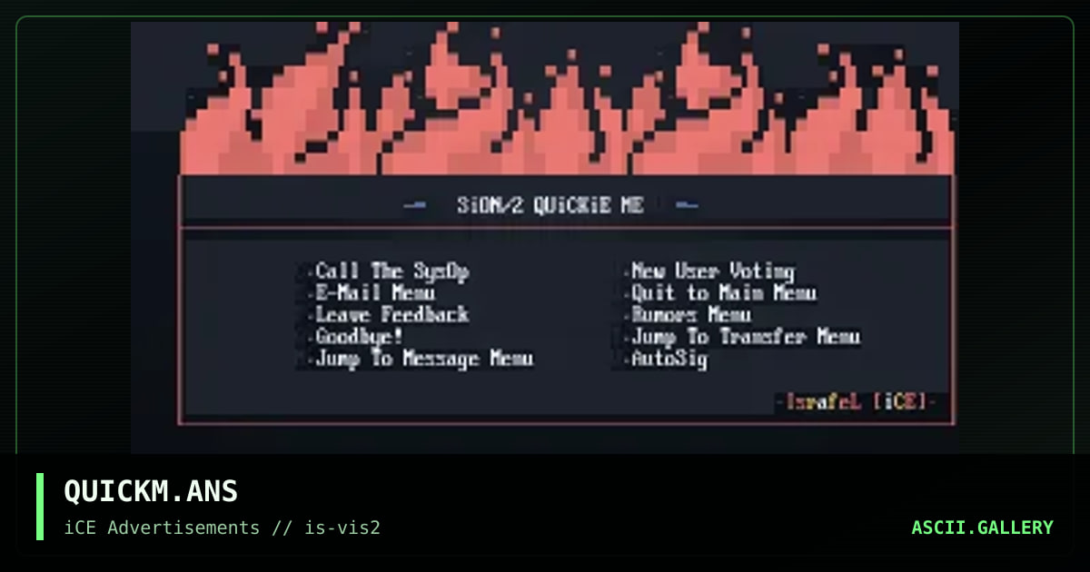 QUICKM.ANS, by israfel, 1993