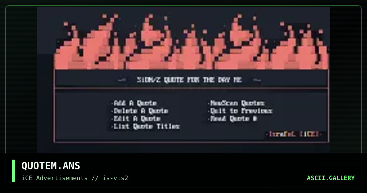 QUOTEM.ANS, by israfel, 1993