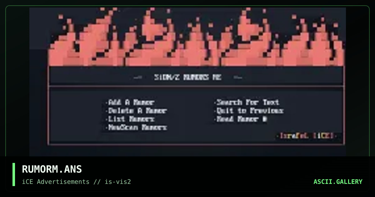 RUMORM.ANS, by israfel, 1993