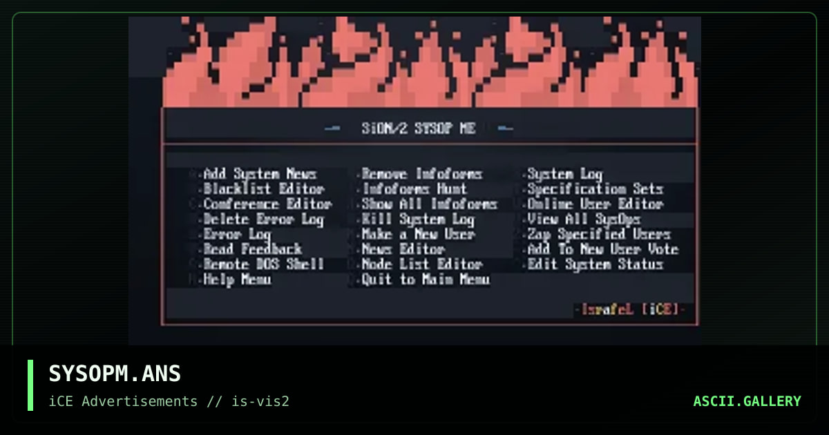 SYSOPM.ANS, by israfel, 1993