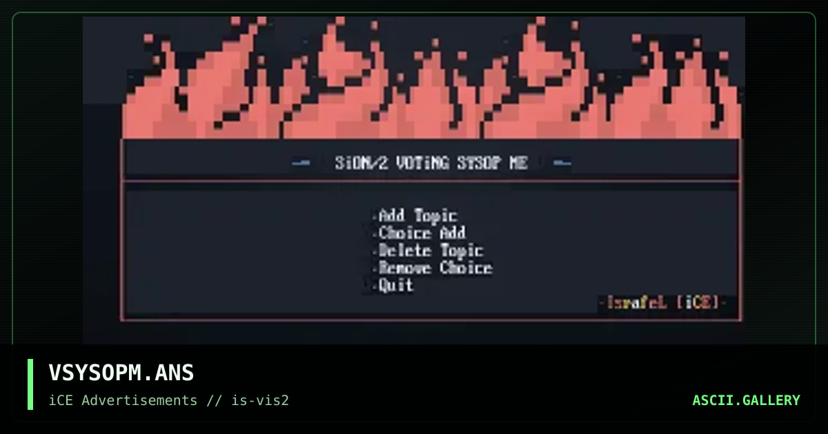 VSYSOPM.ANS, by israfel, 1993
