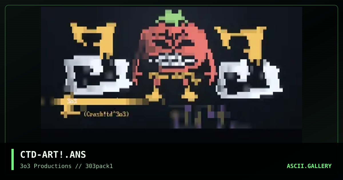 [3o3] art !!?, by crash test dummy, 1997