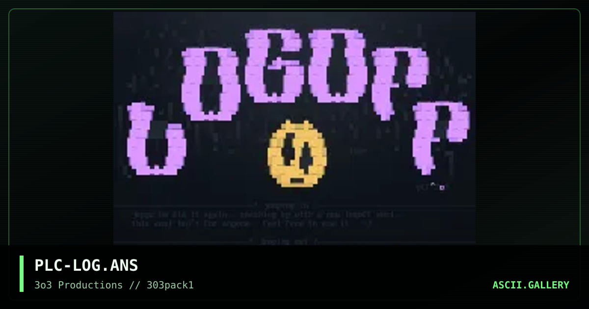 PLC-LOG.ANS, by pestilence, 1997