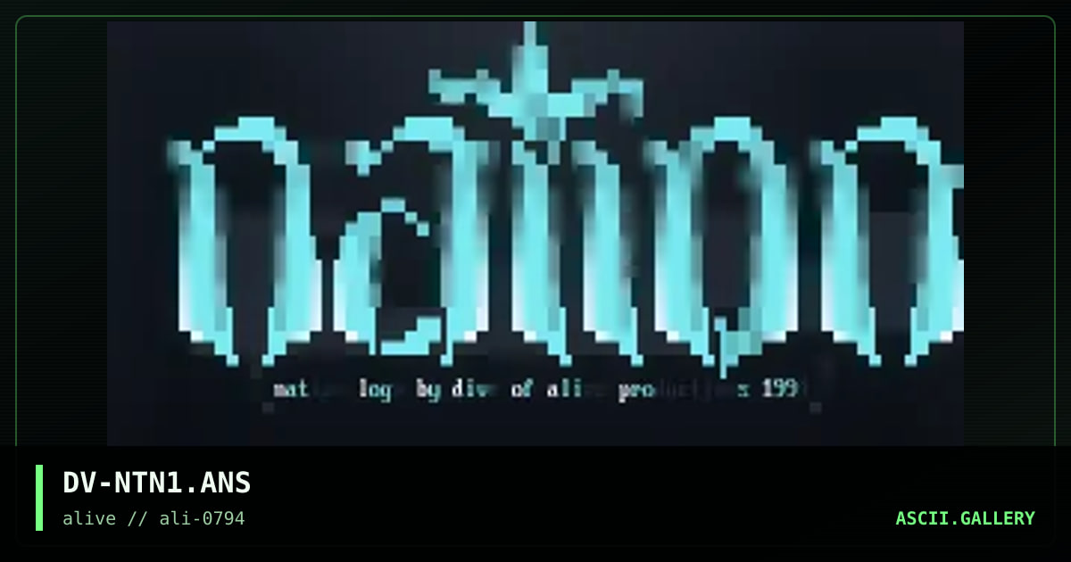 DV-NTN1.ANS, by dive, 1994