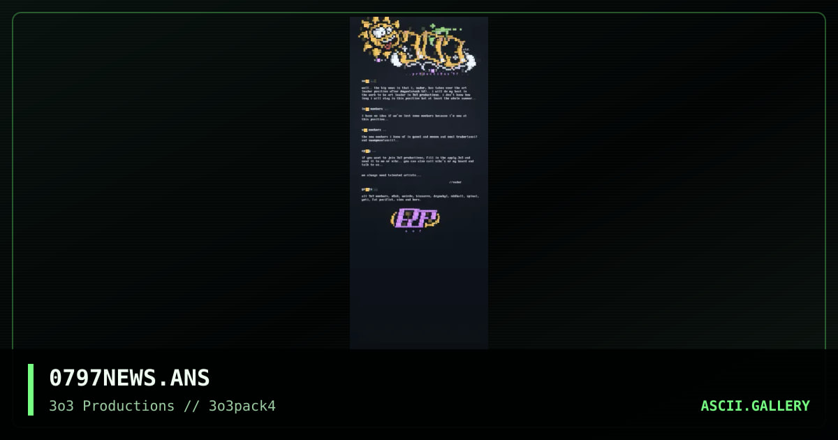 0797NEWS.ANS, by 303 productions, 1997