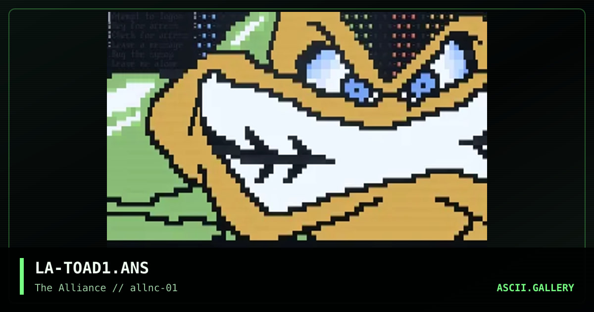 LA-TOAD1.ANS, by liquid acid, 1994
