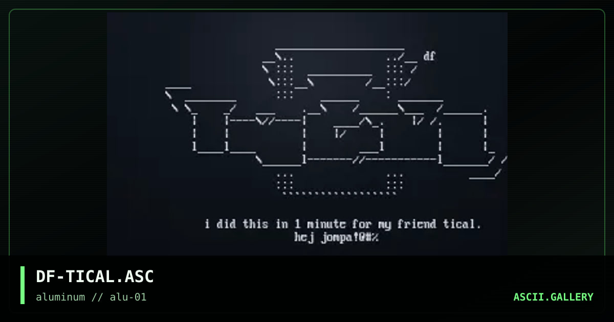 DF-TICAL.ASC, by dataflower, 1998