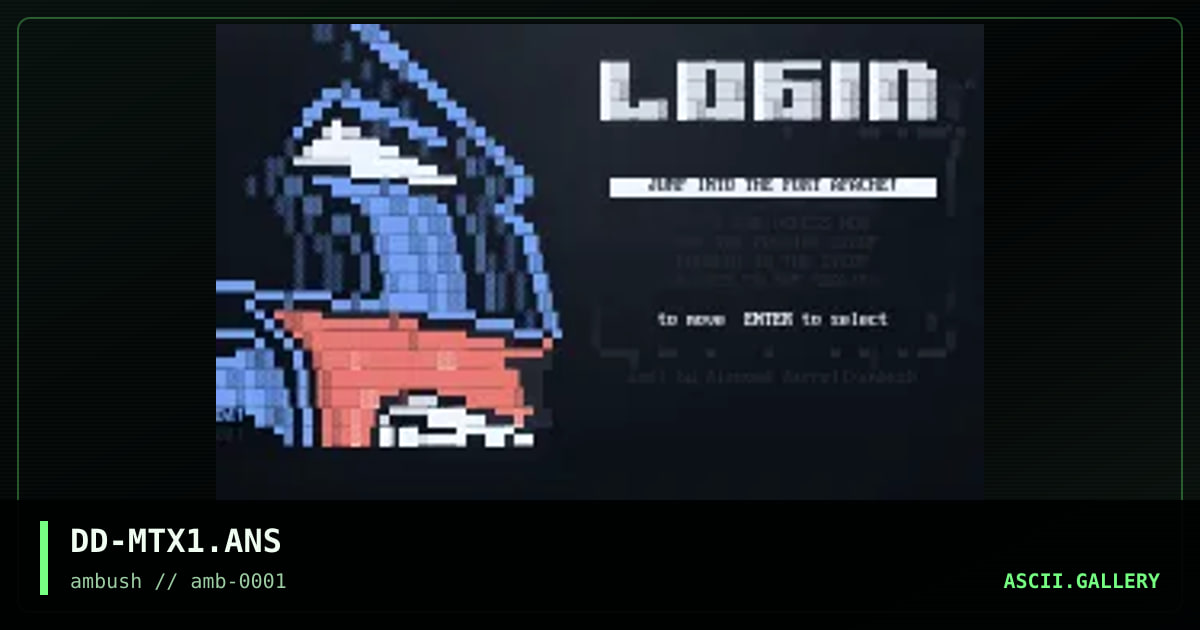 Matrix Login 1, by diamond darrell, 1996