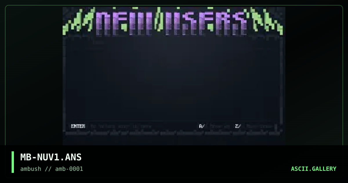 New User Voting 1, by madbit, 1996
