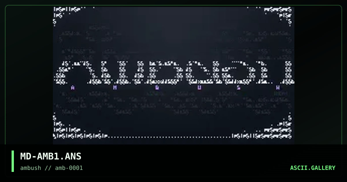 AMBUSH Logo 1, by madness, 1996