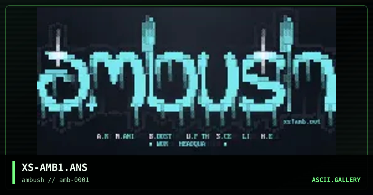 AMBUSH Logo 1, by excess, 1996
