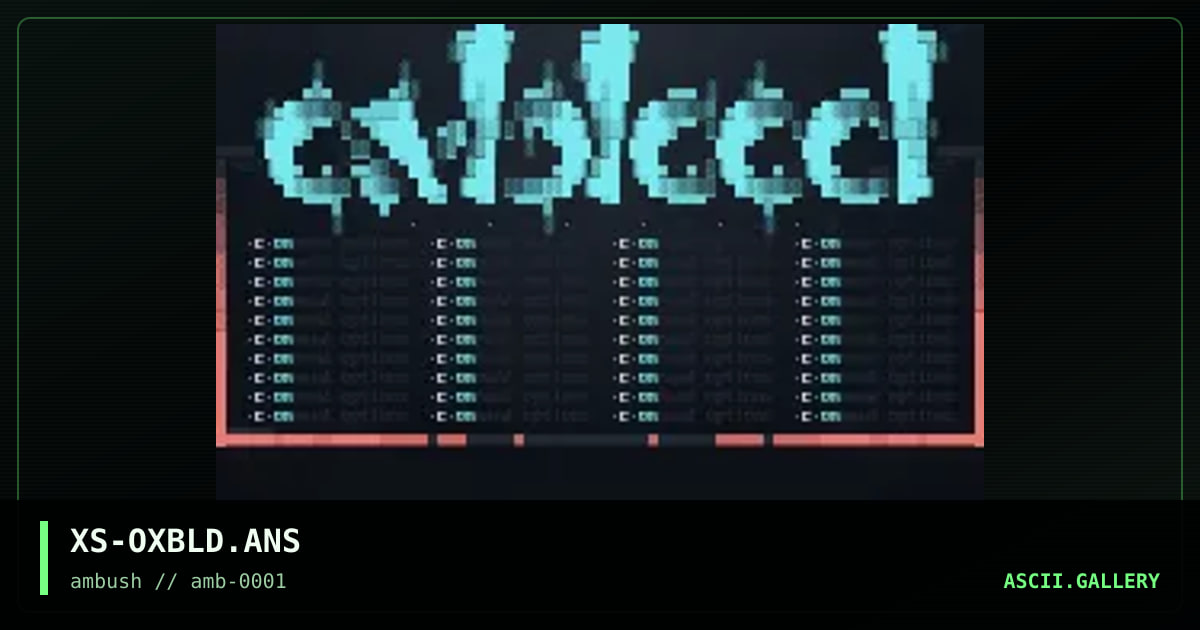 OX Blood - Main Menu, by excess, 1996