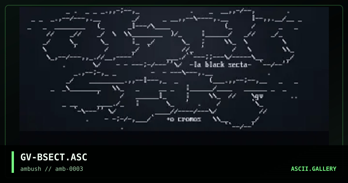 black sect ascii, by groove ambush, 1997