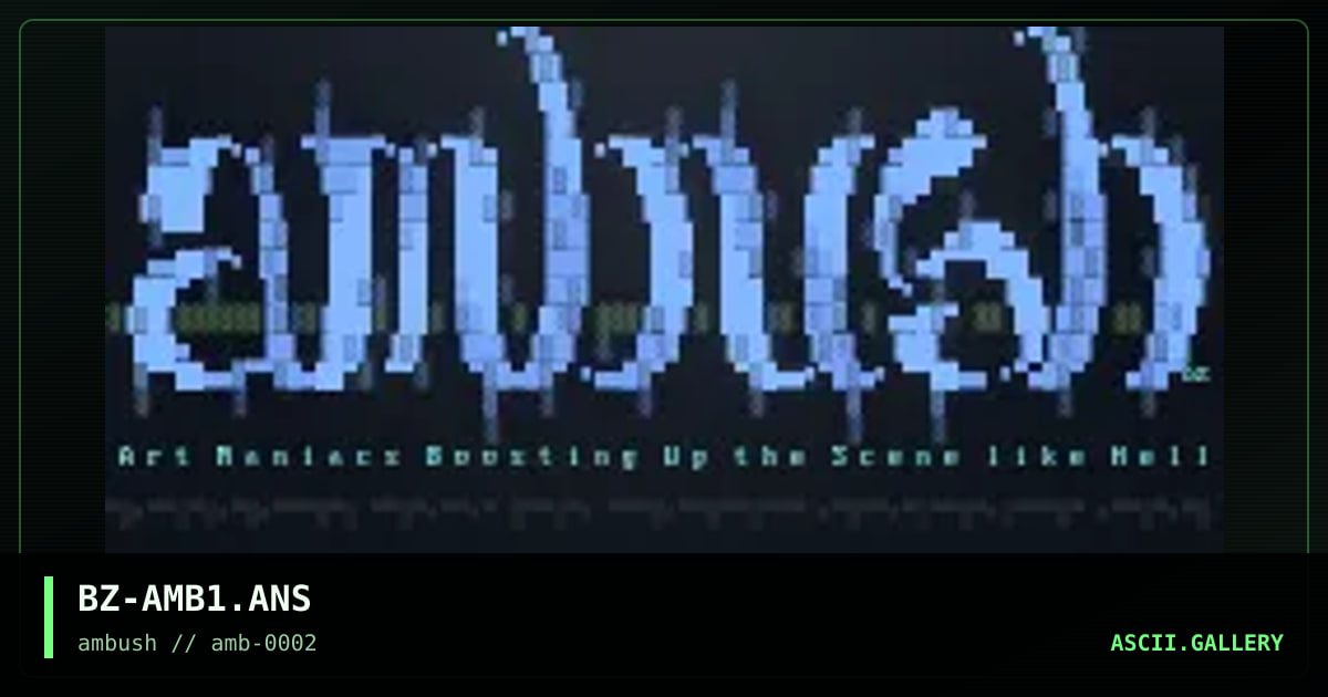 AMBUSH Logo #1, by biozard, 1996