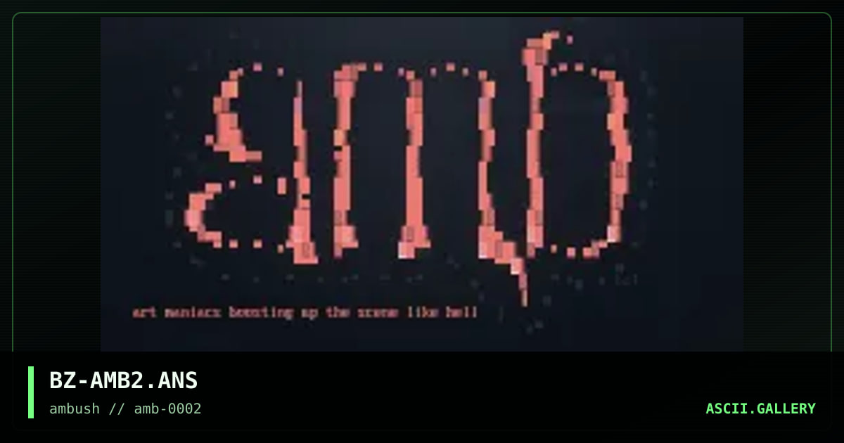 AMBUSH Logo #2, by biozard, 1996