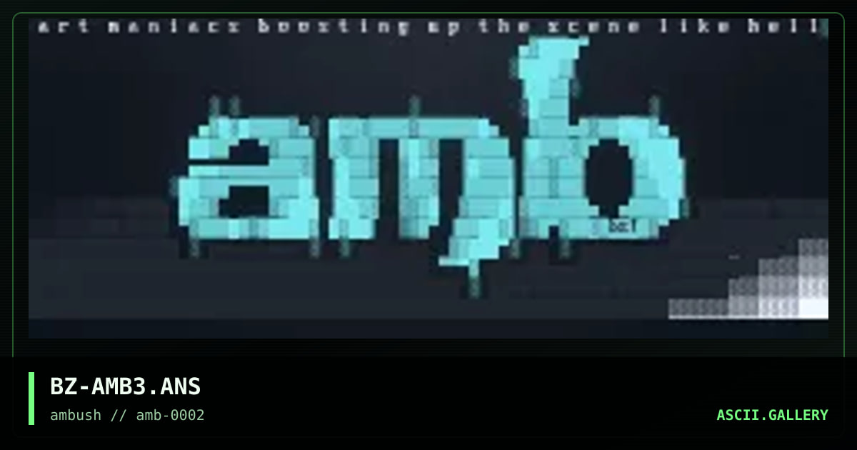 AMBUSH Logo #3, by biozard, 1996