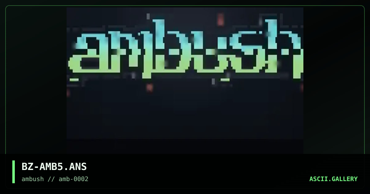 AMBUSH Logo #5, by biozard, 1996
