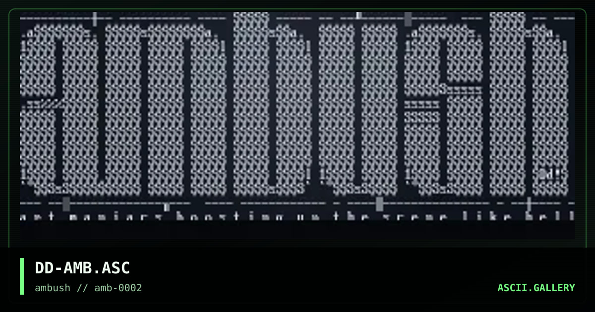 AMBUSH Logo #1, by diamond darrell, 1996
