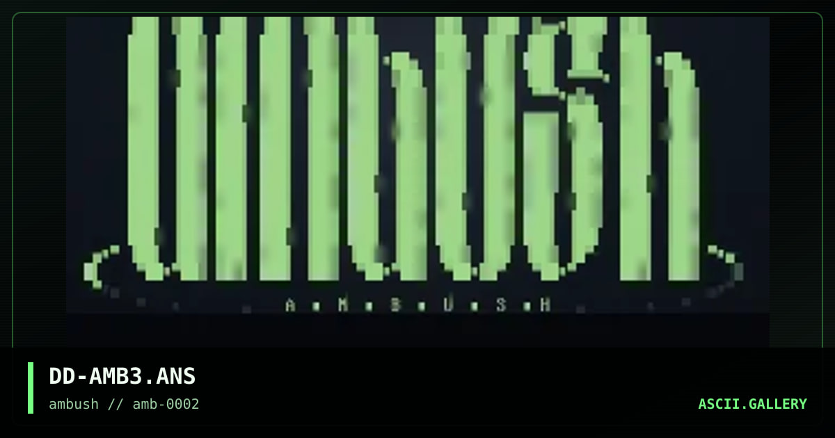 AMBUSH Logo 3, by diamond darrell, 1996