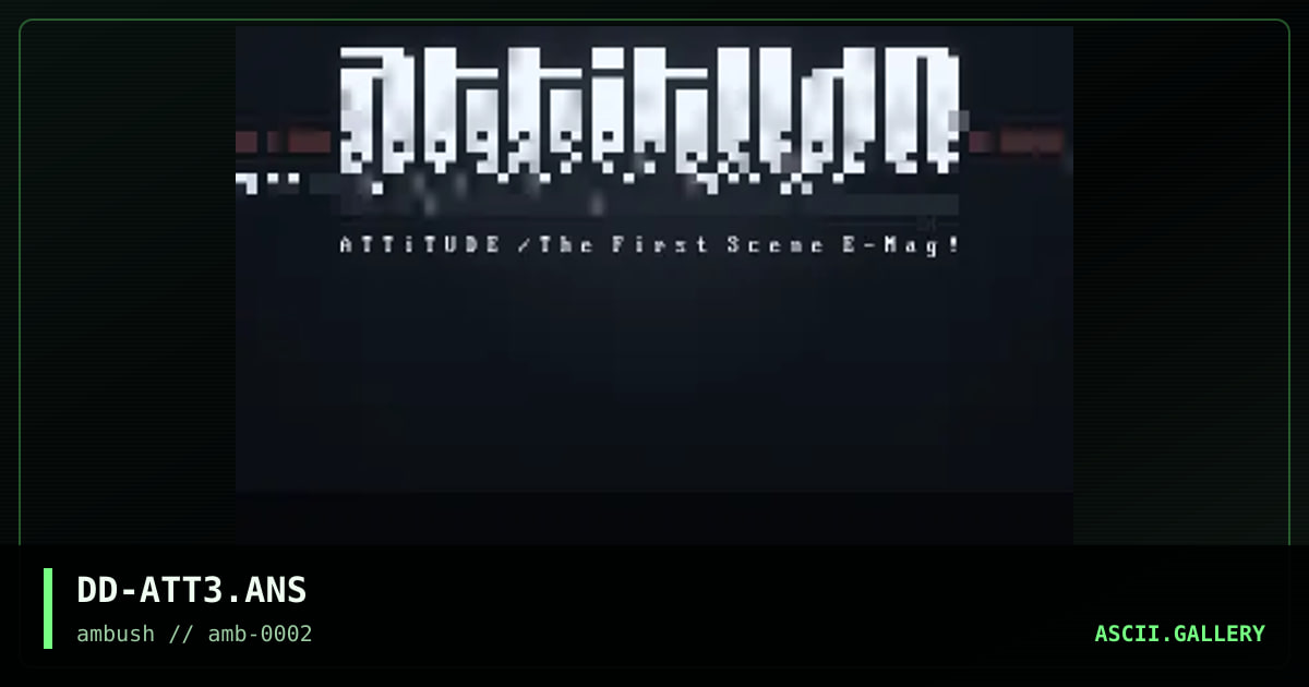 Attitude E-Mag #3, by diamond darrell, 1996