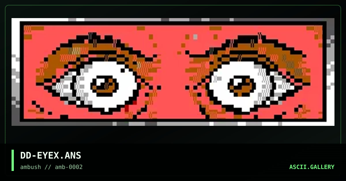 A nice pair of eyes, by diamond darrell, 1996