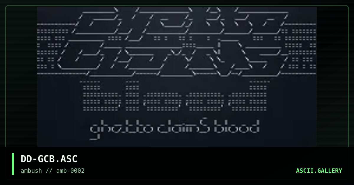 Ghetto Claims Blood, by diamond darrell, 1996