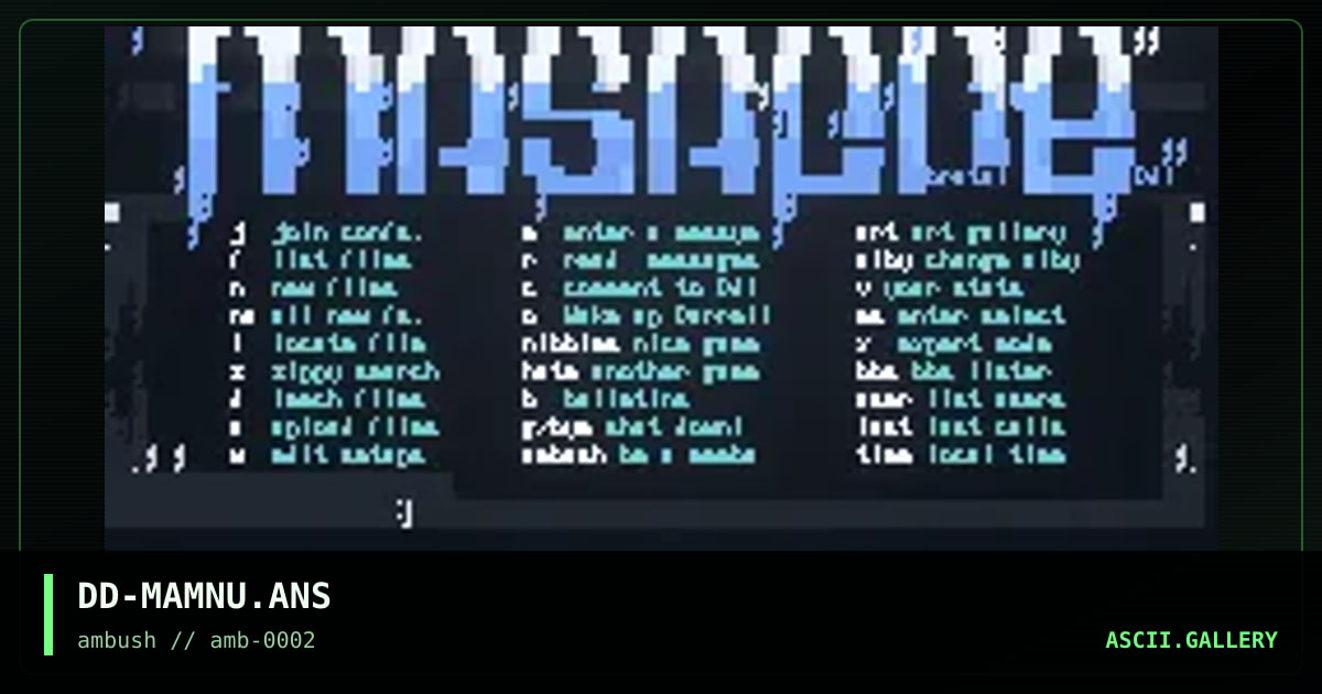 Masacre Brutal Menu, by diamond darrell, 1996