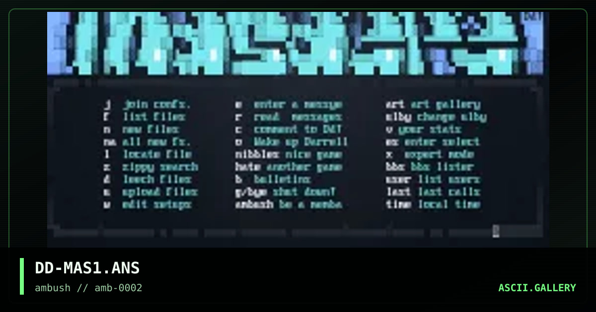 Masacre Brutal - Main Menu 1, by diamond darrell, 1996