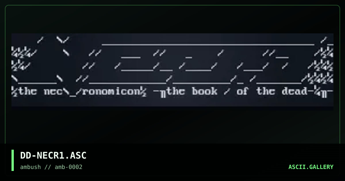 Necronomicon #1, by diamond darrell, 1996