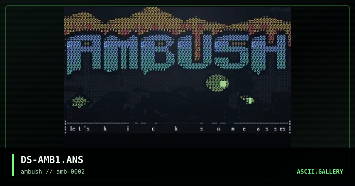 AMBUSH Logo #1, by darkside, 1996