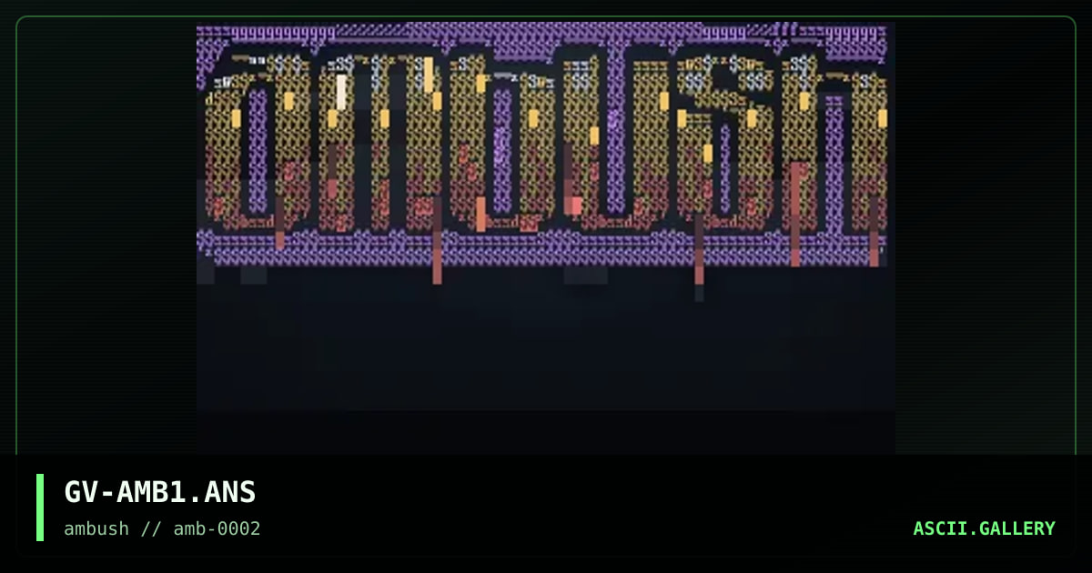 AMBUSH Logo #1, by groove ambush, 1996