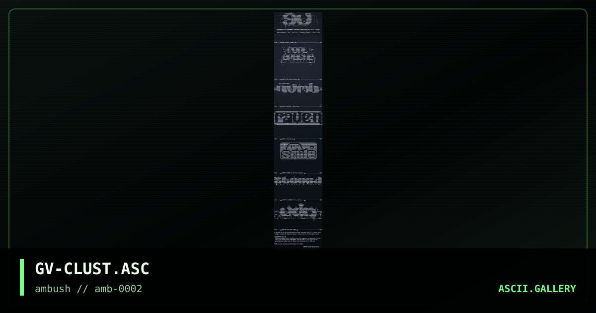 Dec '96 Newskool ASCii Cluster, by groove ambush, 1996