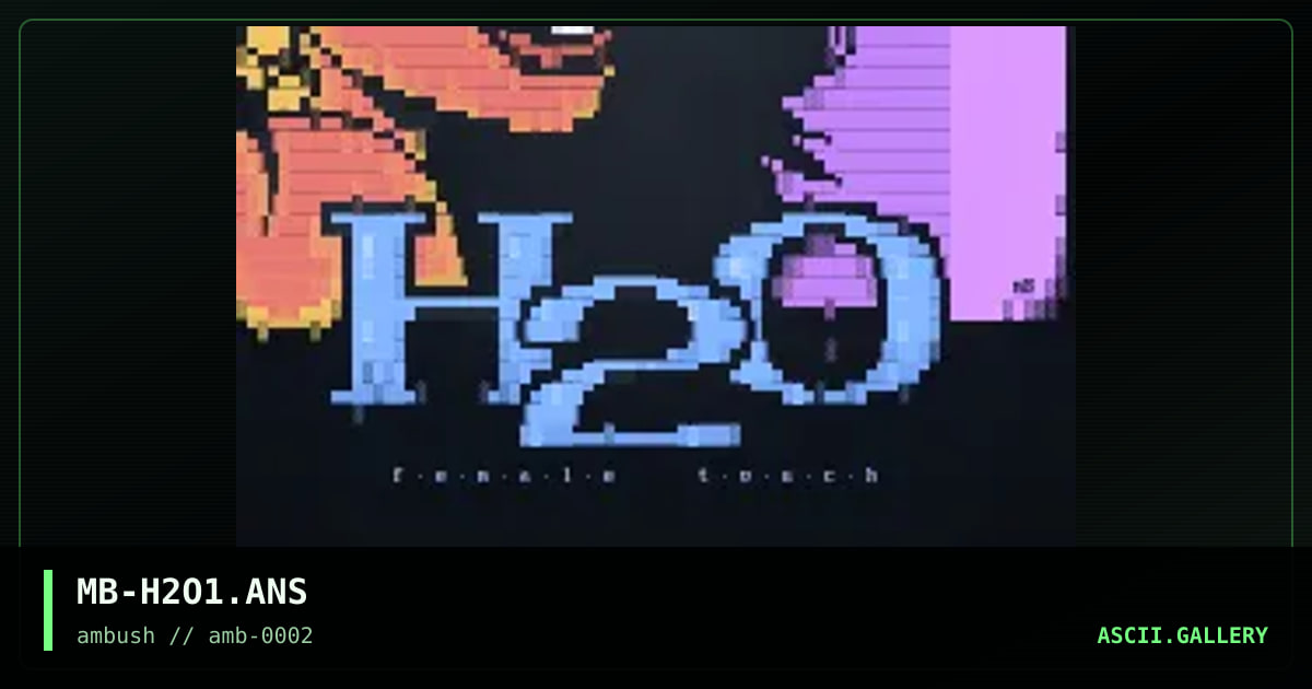 H2O Female Touch, by madbit, 1996