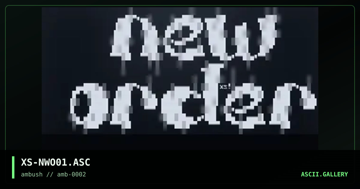 New Order #1, by excess, 1996