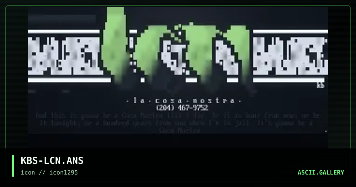 la cosa nostra, by koobs, 1995