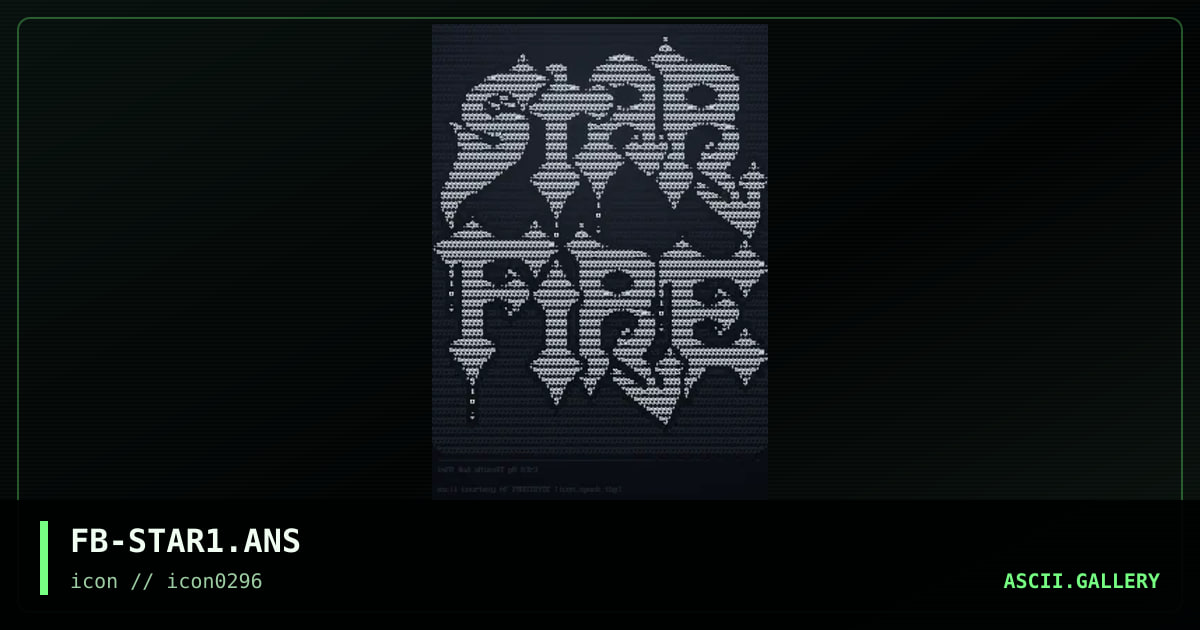 shtar-phire #1, by frost byte, 1996