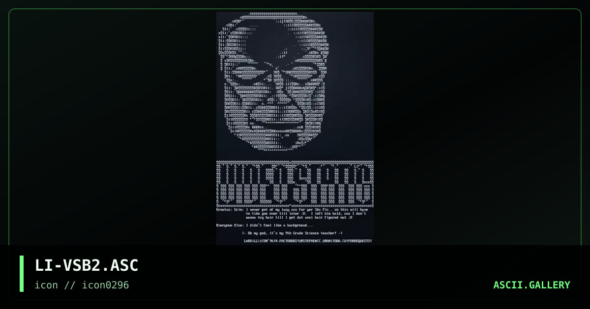 vsb ascii, by lord of illusions, 1996