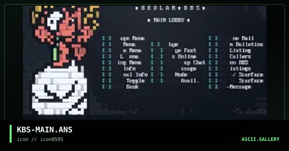 KBS-MAIN.ANS, by koobs, 1995