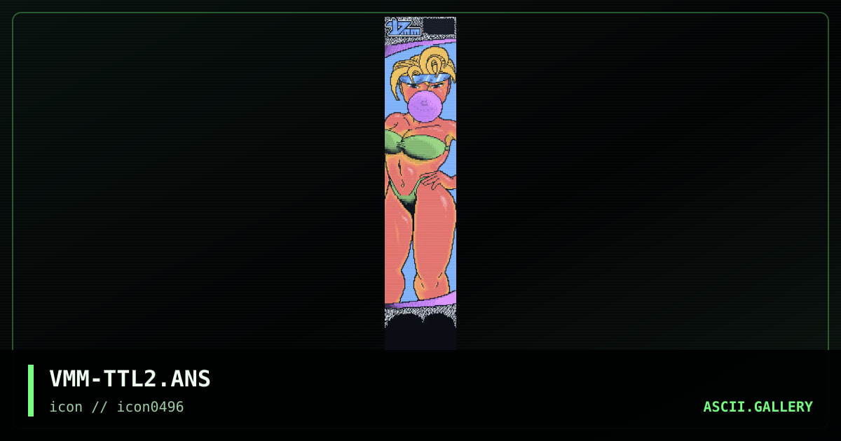 Bubble Girl, by voodoo medicine man, 1996