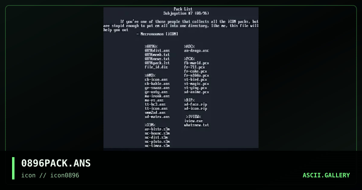 0896PACK.ANS, by icon, 1996