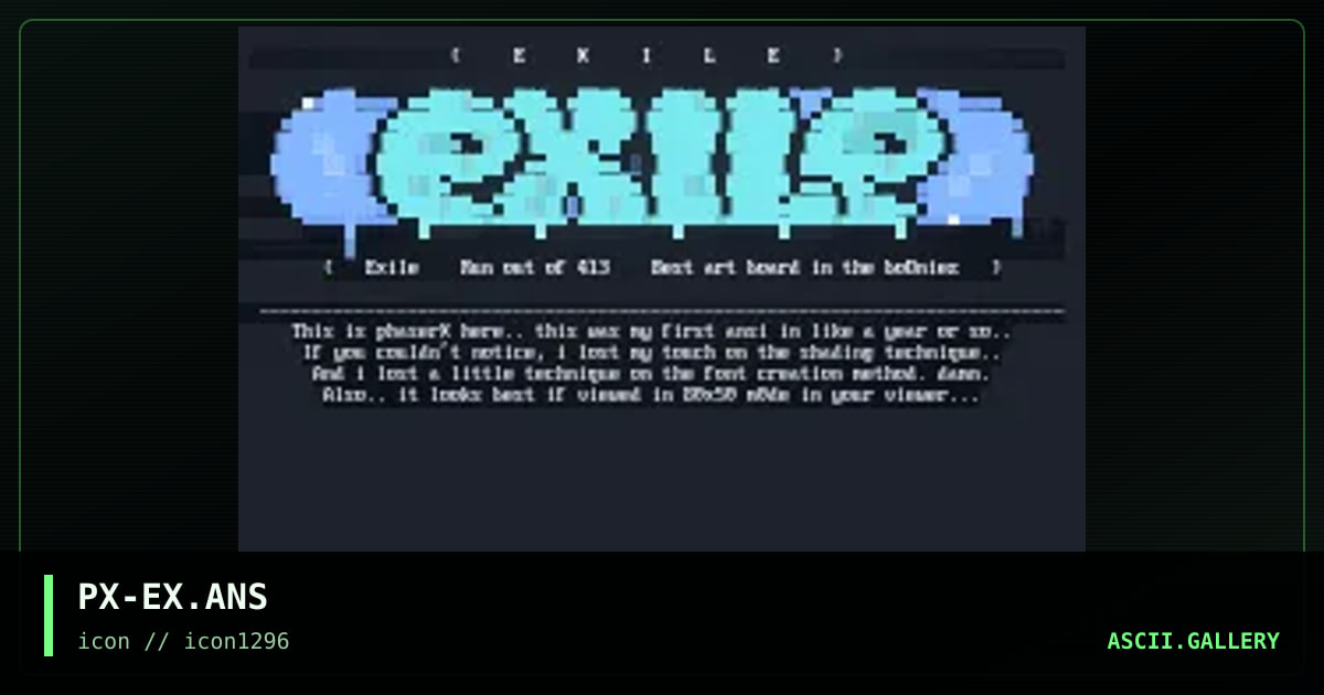 exile, by phaser x, 1996