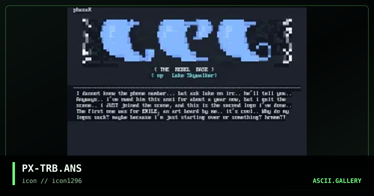 the rebel base, by phaser x, 1996